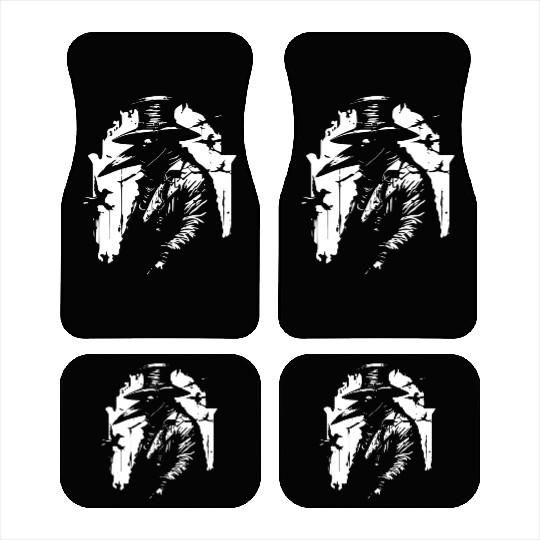 black and white doctor plague horror style Car Mats