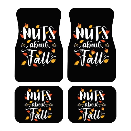 Nuts About Fall Funny Autumn season Lover Car Mats