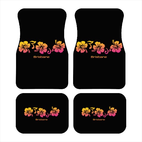Brisbane Australia Hibiscus Souvenir Vacation Car Mats