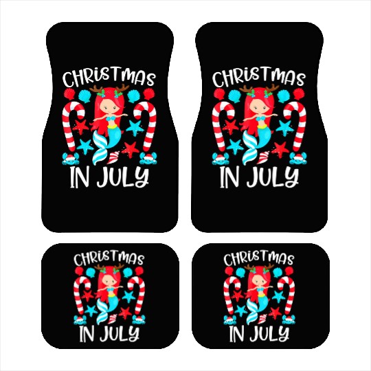 Christmas In July Cute Mermaid Summer Car Mats