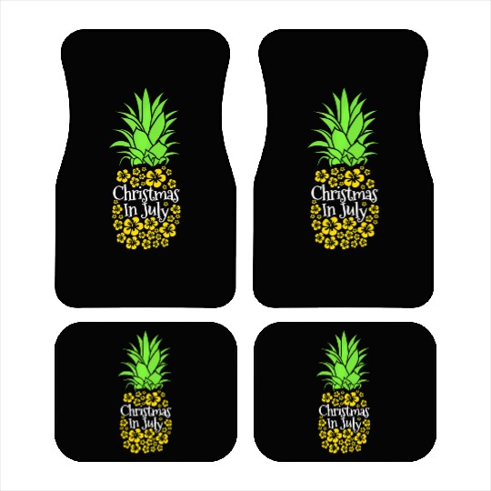 Christmas In July Funny Summer Vacation Pineapple Car Mats
