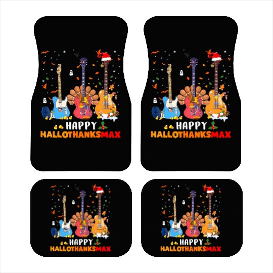 Guitar Happy Hallothanksmas Halloween Car Mats