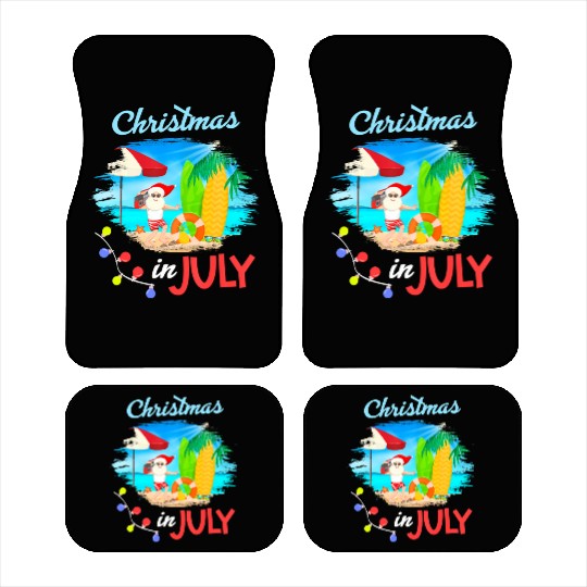 Christmas in July Santa Hawaiian Summer Hawaii Car Mats