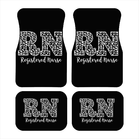 Registered Nurse Rn Leopard Nursing School Nurse Car Mats