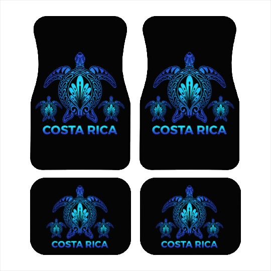 Vintage Costa Rica Ocean Blue Sea Turtle Car Mats
