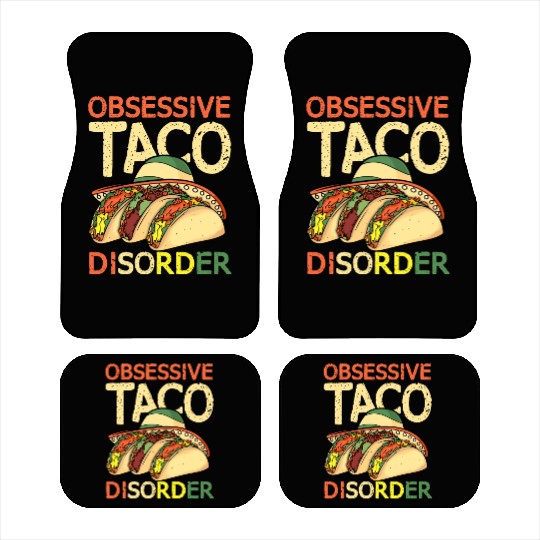 Taco Lover Women Men Mexican Food Gift Tacos Car Mats