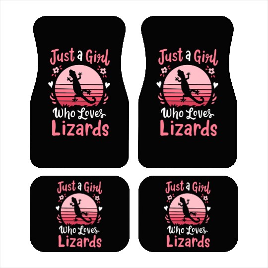 Lizard Reptile Lizard Lover Retro Car Mats