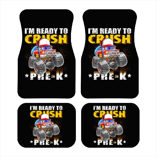 Crush Pre-K Monster Truck Backpack Back to School Car Mats