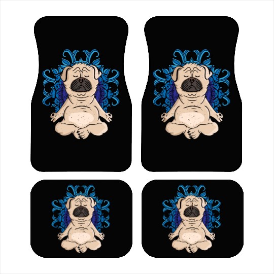 Zen Buddhism Meditation Gift Dog Lover Women Yoga Car Mats