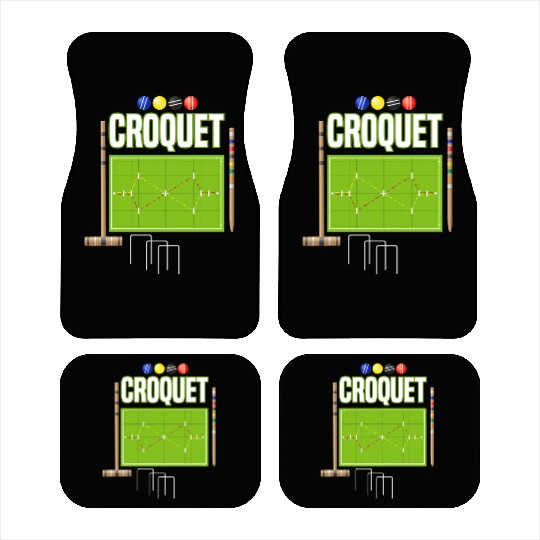 Croquet Player Garden Croquet Golf Sport Car Mats