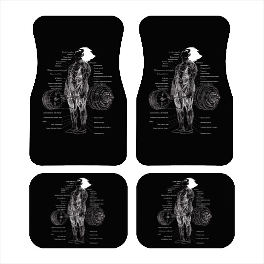 Anime Muscle Anatomy Ch Gym And Workout Motivation Car Mats