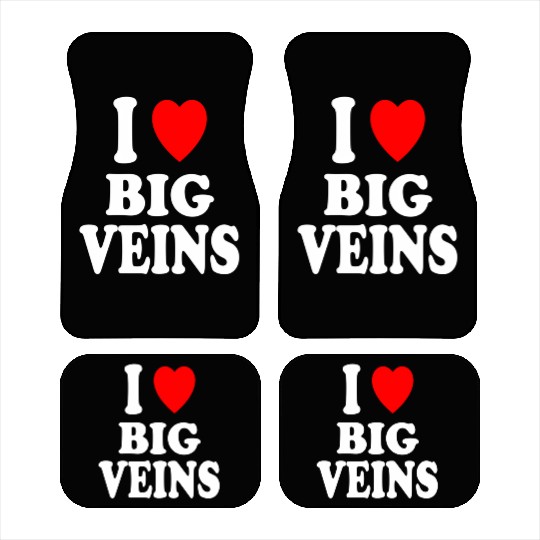 I Heart Love Big Veins Nurse Phlebotomist Gym Car Mats