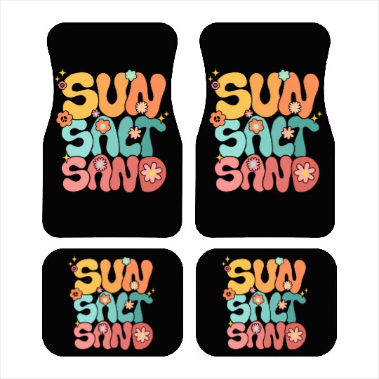 Sun Salt Sand Summer Family Vacation Hawaii Beach Car Mats