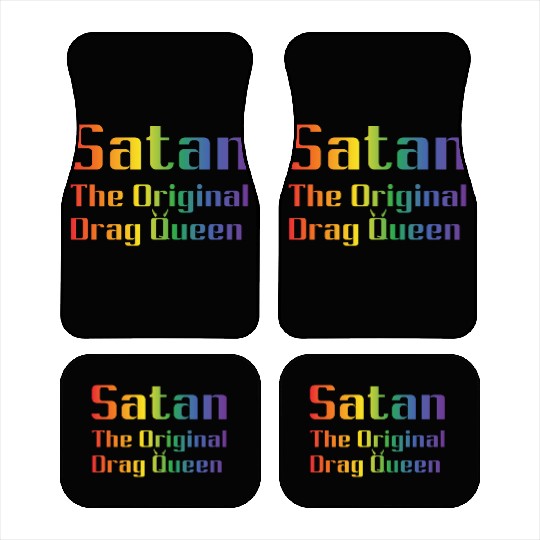 Funny Hail Gay Satan Lgbt Goth Gay Pride Baphomet Car Mats