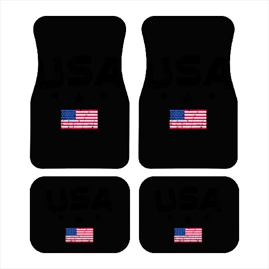 Father's day Best dad ever with US american flag Car Mats