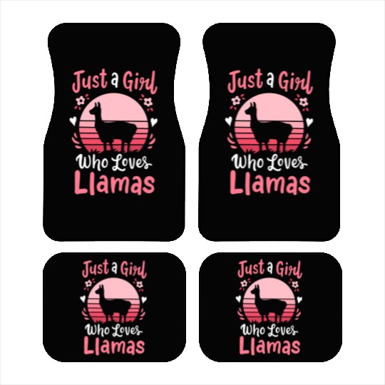 Llamas Llama Lover Retro Car Mats