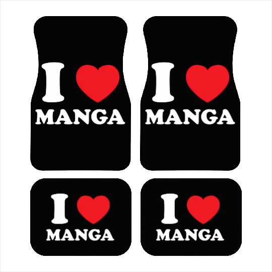 Manga Fan Of Japanese Animation Comics Heart Manga Car Mats
