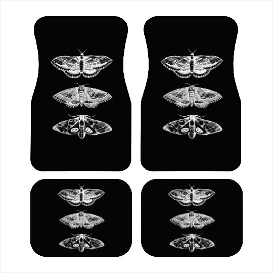 Moth Animal Insect Bug Scientific Illustration Car Mats