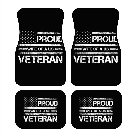 Veterans Proud Wives Of Us Veterans American Flag Car Mats