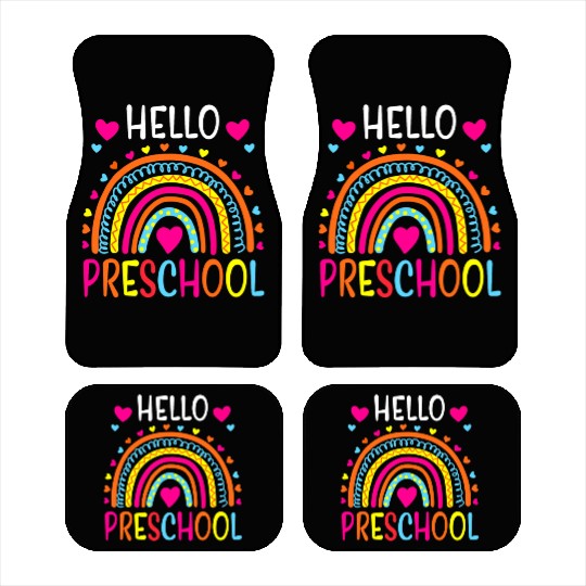 Hello Preschool Back To School Pre-K Teacher Car Mats