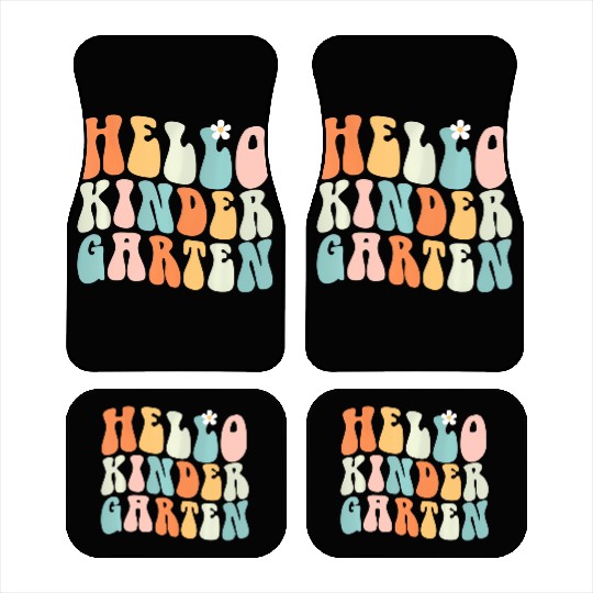 Hello Kindergarten Teacher Team Back To School Car Mats