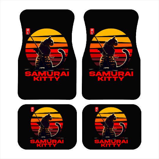 Fierce Meets Fabulous Samurai Kitty Car Mats