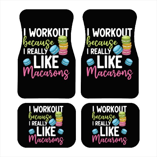 Funny Macaron Workout Ice Cream Sandwich Macaron Car Mats