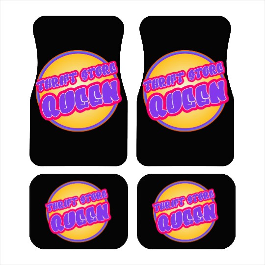 Thrift Store Queen purple yellow Car Mats