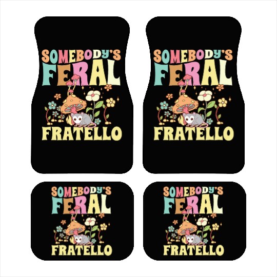 Somebody's Feral Fratello Italian Brother Opossum Car Mats