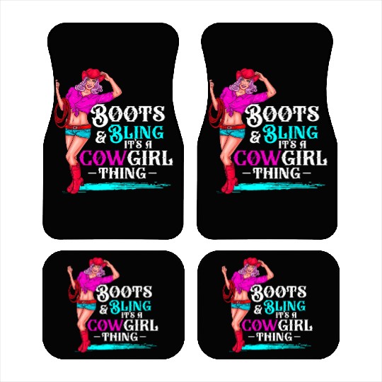 Cow Boots And Bling It'S Cow Things Western Cory Car Mats