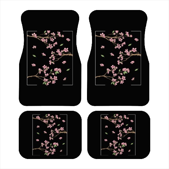 Aesthetic Japanese Style Cherry Blossom Tree Car Mats