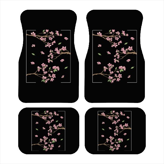 Aesthetic Japanese Style Cherry Blossom Tree Car Mats
