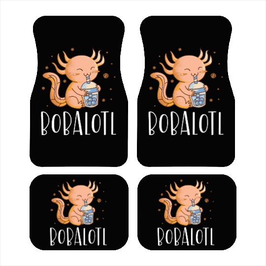 Bobalotl Bubble Tea Lover Boba Tea Drinker Axolotl Car Mats