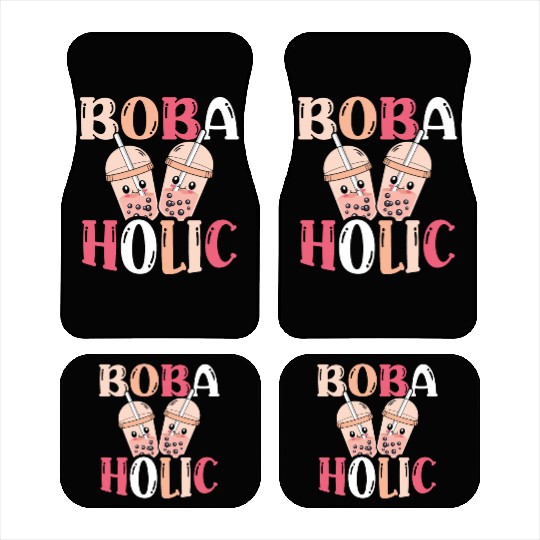 Bobaholic Bubble Tea Lover Boba Tea Drinker Korean Car Mats