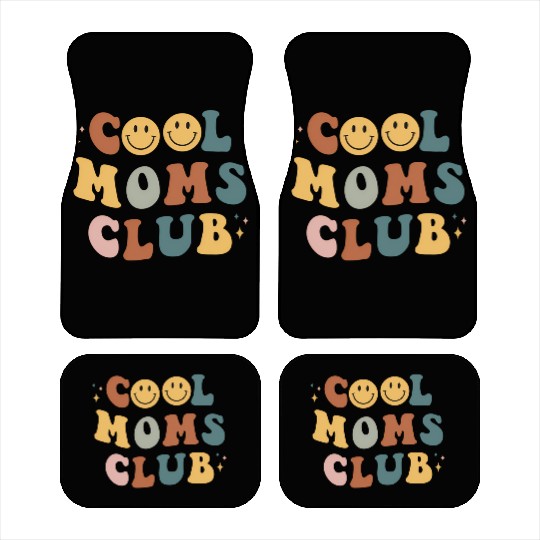 Moms Club On Back Print Car Mats