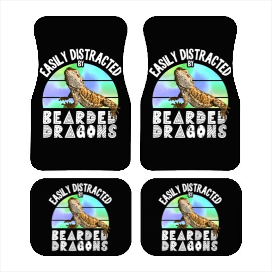 Easily Distracted By Bearded Dragons Reptile Car Mats