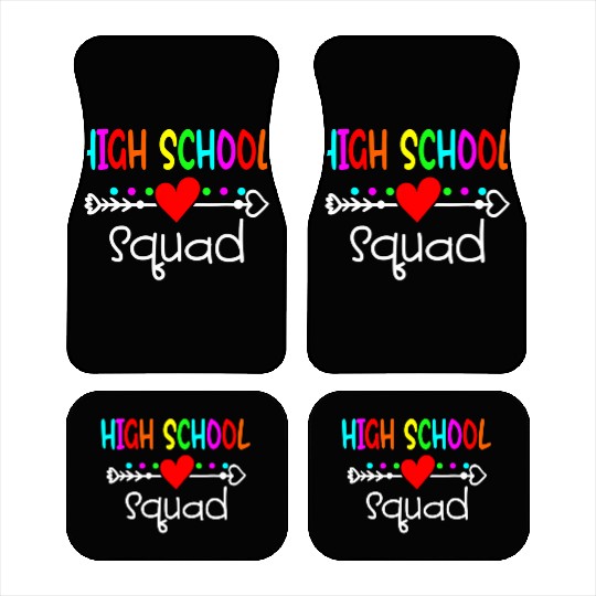 High School Squad Teacher Student Kid Back To Car Mats