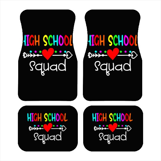 High School Squad Teacher Student Kid Back To Car Mats