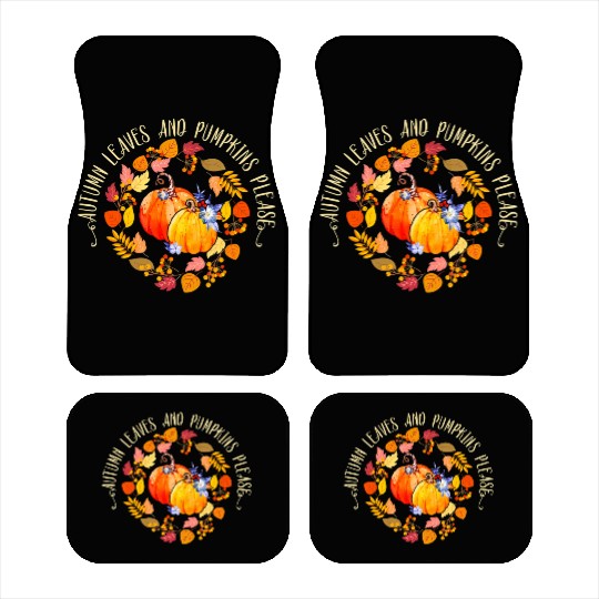 Autumn Leaves and Pumpkins Please Autumn Fall Car Mats