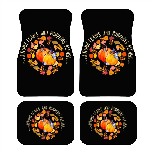 Autumn Leaves and Pumpkins Please Autumn Fall Car Mats