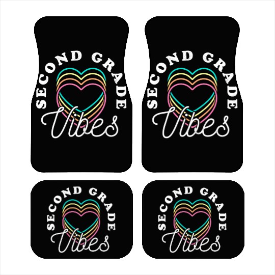 Second Grade Vibes Back To School Student Teacher Car Mats