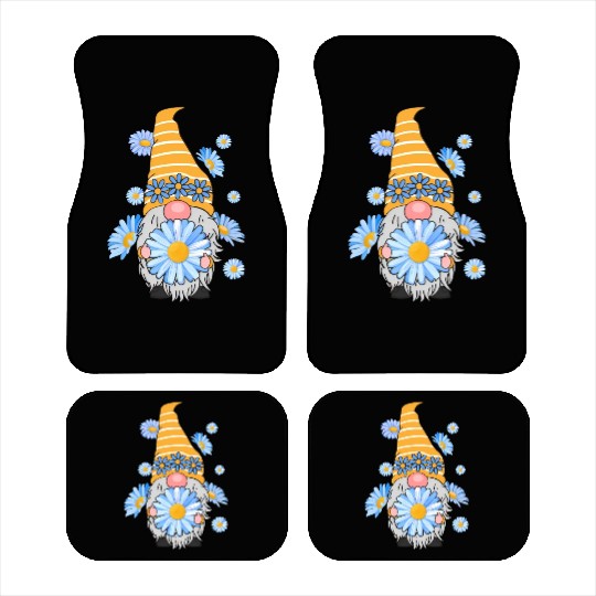 Z4R8 Daisy Gnomes Floral Gnomes Spring Car Mats