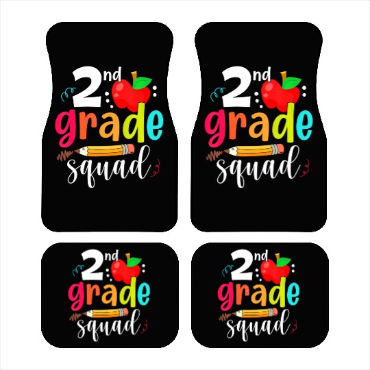 Second Grade Squad Funny Back To School 2nd Car Mats