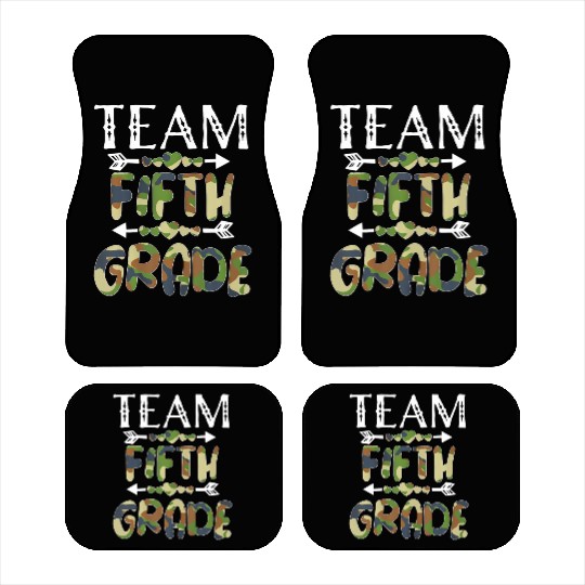 Team 5th Fifth Grade Camo Teacher Student Back To Car Mats