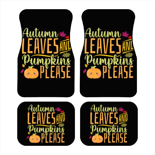 Autumn Leaves and Pumpkins Please - Fall Leaves Car Mats