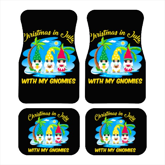 Christmas In July With My Gnomies Beach Summer Car Mats