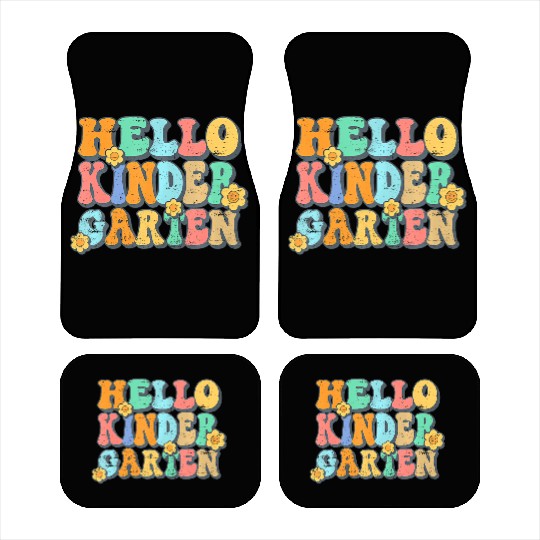 Hello Kindergarten Teacher Team Back To School Car Mats