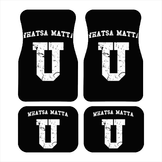 Whatsamatta U Fake College University Jersey Car Mats