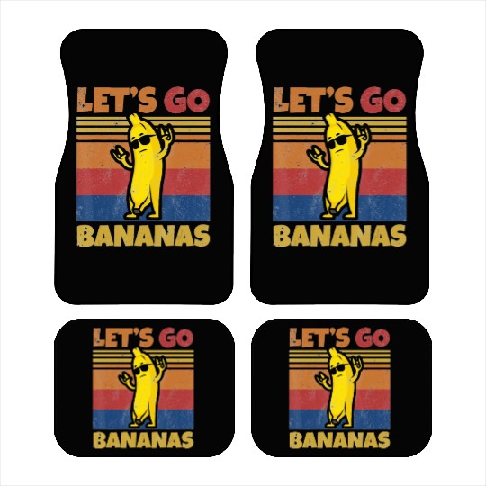 Retro Banana Let Us Go Banana Rocker Bananas Tank Car Mats