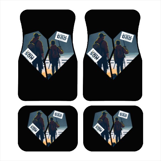 Connected Hearts: A Father Son Design of Love Car Mats